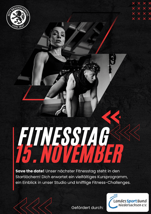 Hier siehst du unser Plakat für den Fitnesstag am 15.11.2025.