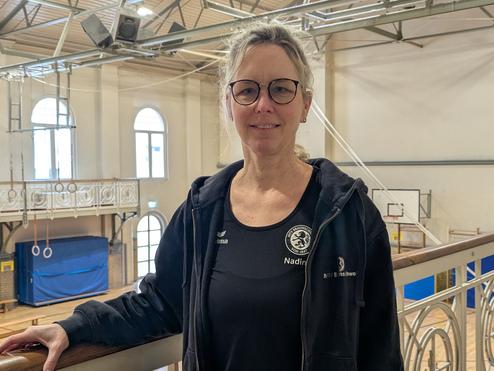 Hier siehst du unsere Übungsleiterin Nadine Dannenberg.