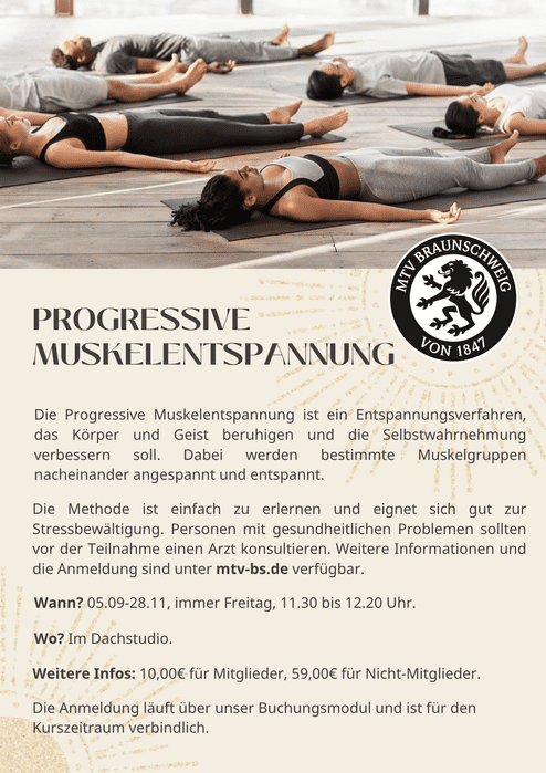 Hier siehst du unser Plakat zur Progressiven Muskelentspannung.