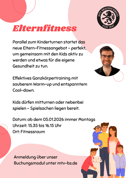 Hier ist unser neue Kurs Elternfitness, welcher Paralell zum Kinderturnen stattfindet