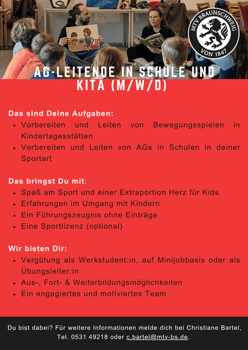 Hier siehst du unsere Ausschreibung für AG Leitenden.