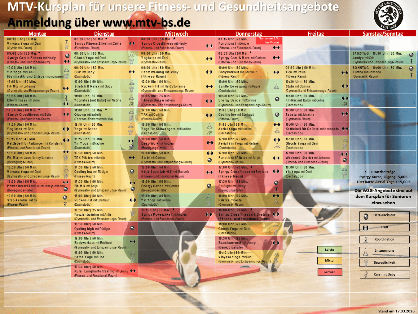 Hier sieht du unseren neuen Fitness Plan