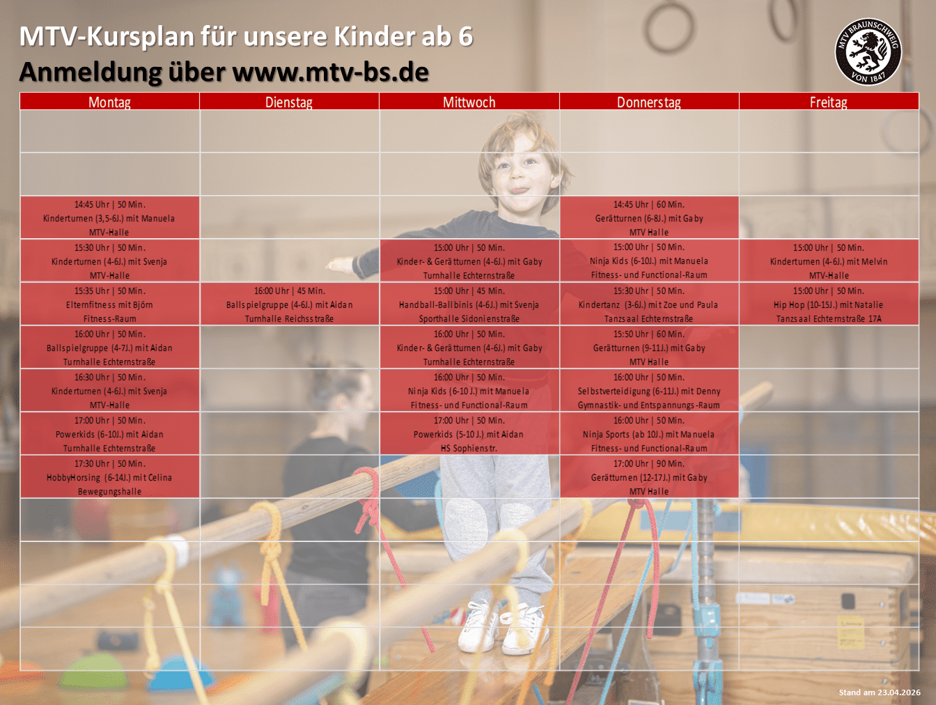 Kinder Hier siehst du unseren aktuellen Kinderplan