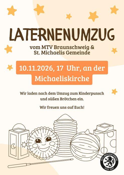 Hier siehst du das Plakat zu unserem Laternenumzug am 10.11.2026 um 17.00 Uhr.