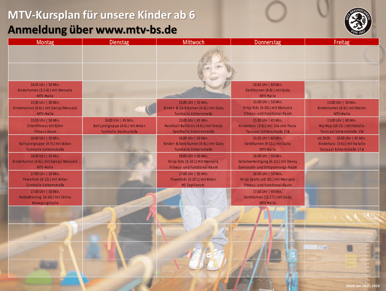 Kinder Hier siehst du unseren Kinderkursplan