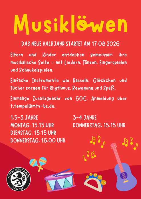 Hier siehst du unser Plakat zu den Musiklöwen.