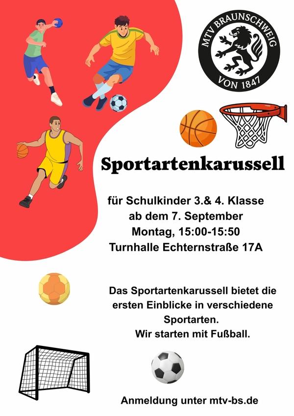 Hier findest du unser Plakat zum Sportartenkarussell. Hier können Kinder in der 3. & 4. Klasse verschiedene Sportarten ausprobieren.