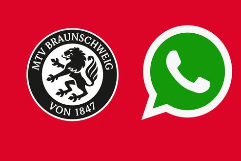 Hier siehst du unser Logo und das von WhatsApp.