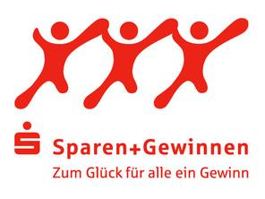 Hier siehst du das Logo von der Sparkasse: Sparen+Gewinnen.