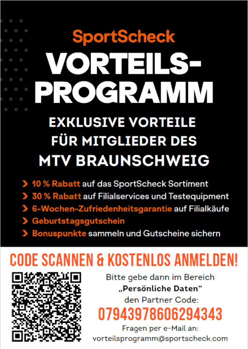 Hier siehst du unser Vorteilsprogramm f&uuml;r Sportcheck