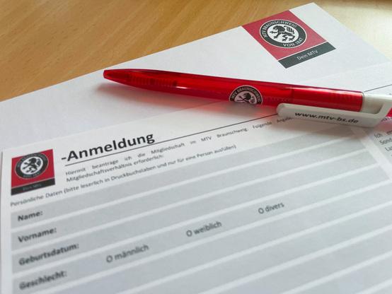 Hier siehst du unseren Aufnahmeschein.